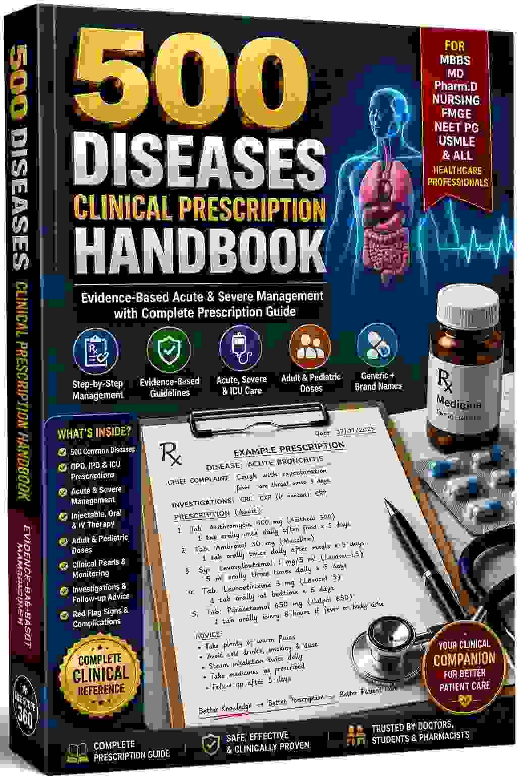 500 Diseases Clinical Prescription Handbook cover