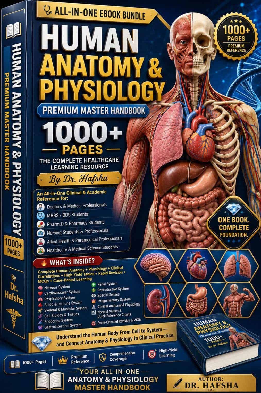 Human anatomy and physiology premium master handbook 1000+ pages ( part 1)  cover