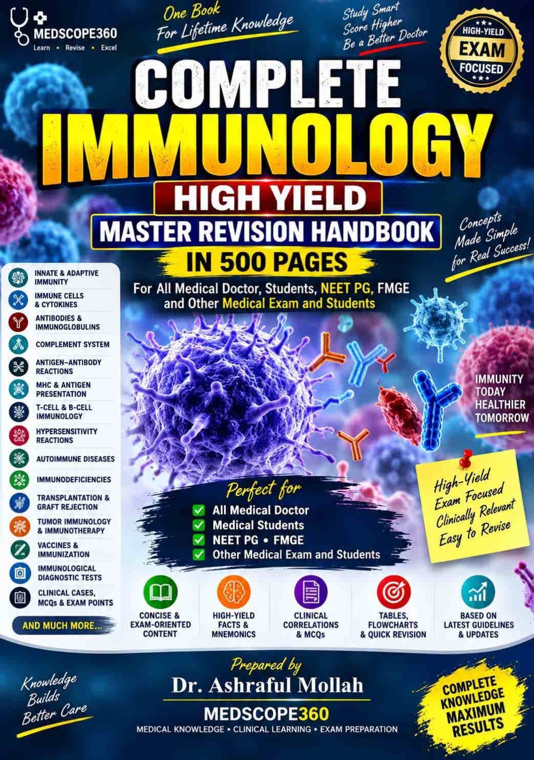 500+ COMPLETE IMMUNOLOGY HIGH YEILD MASTER REVISION HANDBOOK 